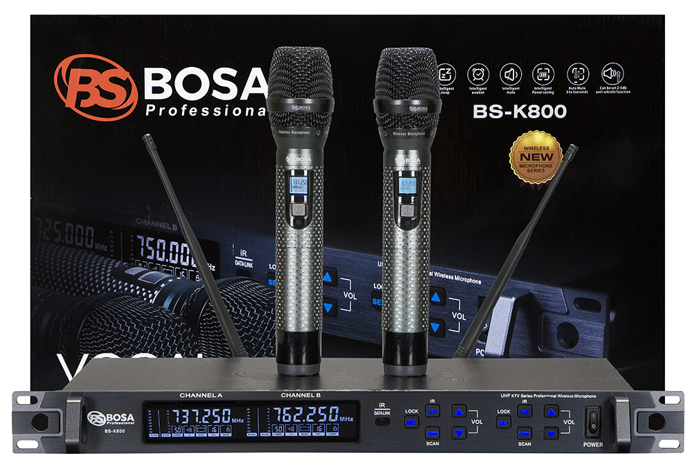 Micro không dây karaoke Bosa BS K800 ( Màu Đen )