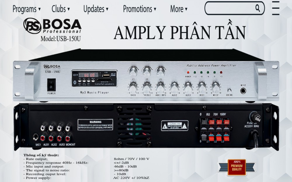 AMPLY PHÂN TẦN BOSA 150U