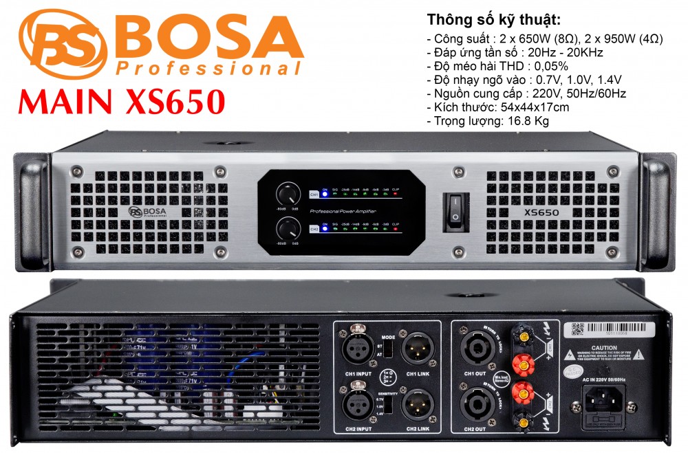 Main 2 kênh Bosa XS6500
