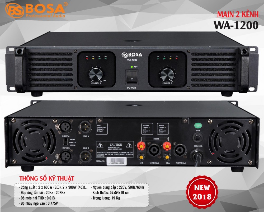 Main 2 kênh Bosa WA1200