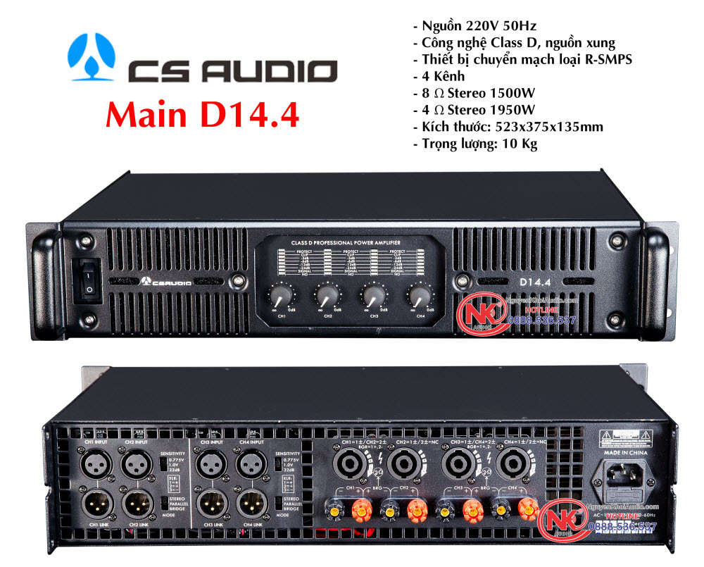 Cục đầy công suất CS Audio D14.4