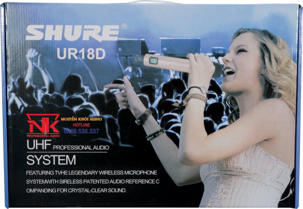 Micro Shure UR18D - 4 sóng