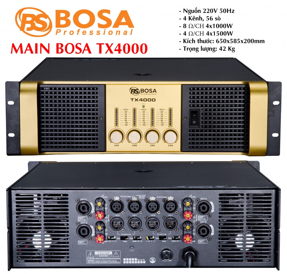 Main Bosa TX4000- 4 kênh