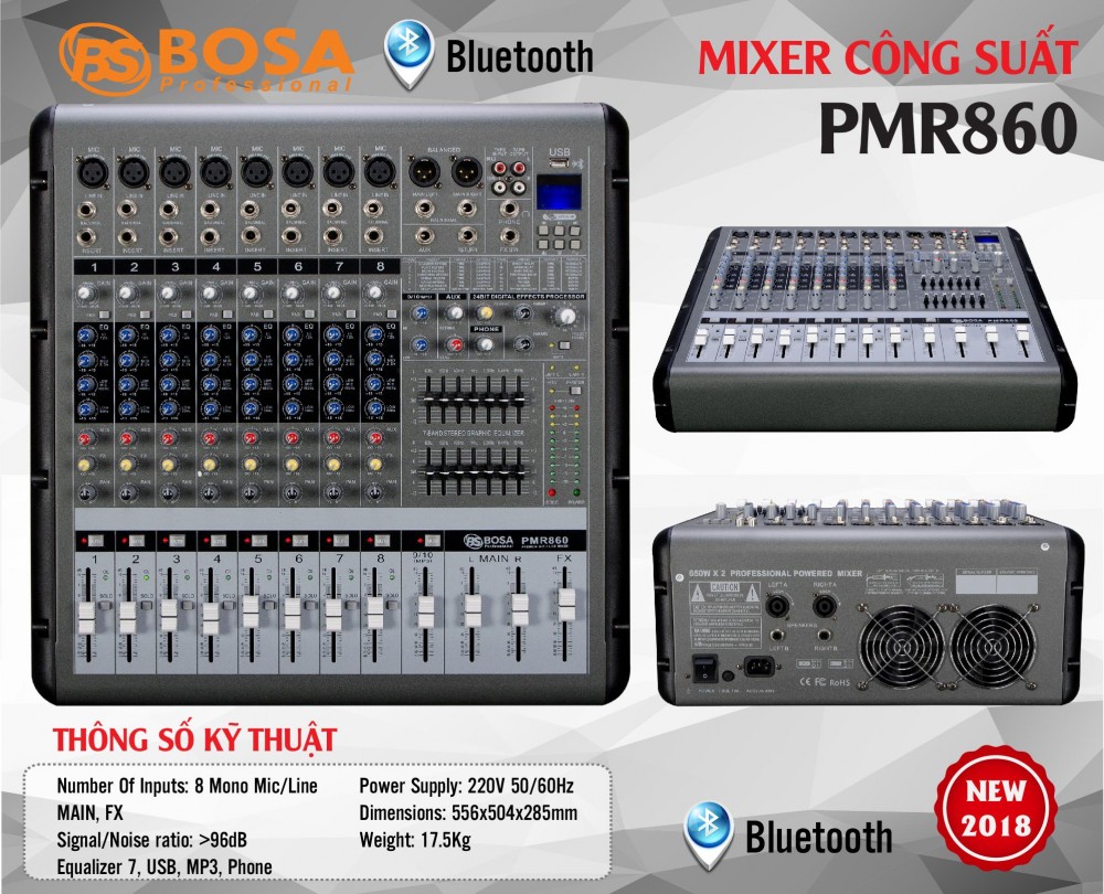 Mixer Công Suất Bosa PMR860
