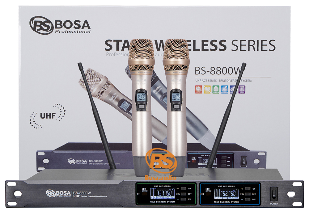 Micro Karaoke Bosa 8800W  Vàng