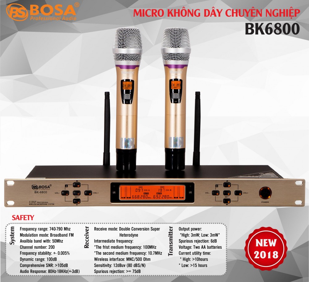 Micro không dây Bosa BK6800