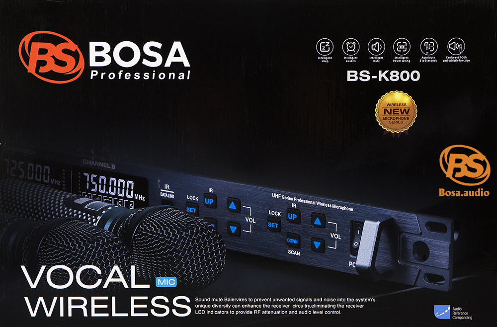 Micro Không Dây Bosa BS K800 ( Màu Vàng )