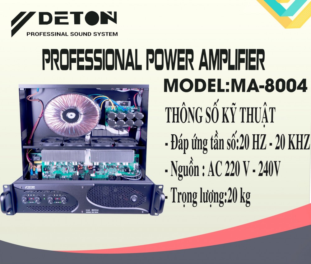 MAIN CÔNG SUẤT DETON MA8004