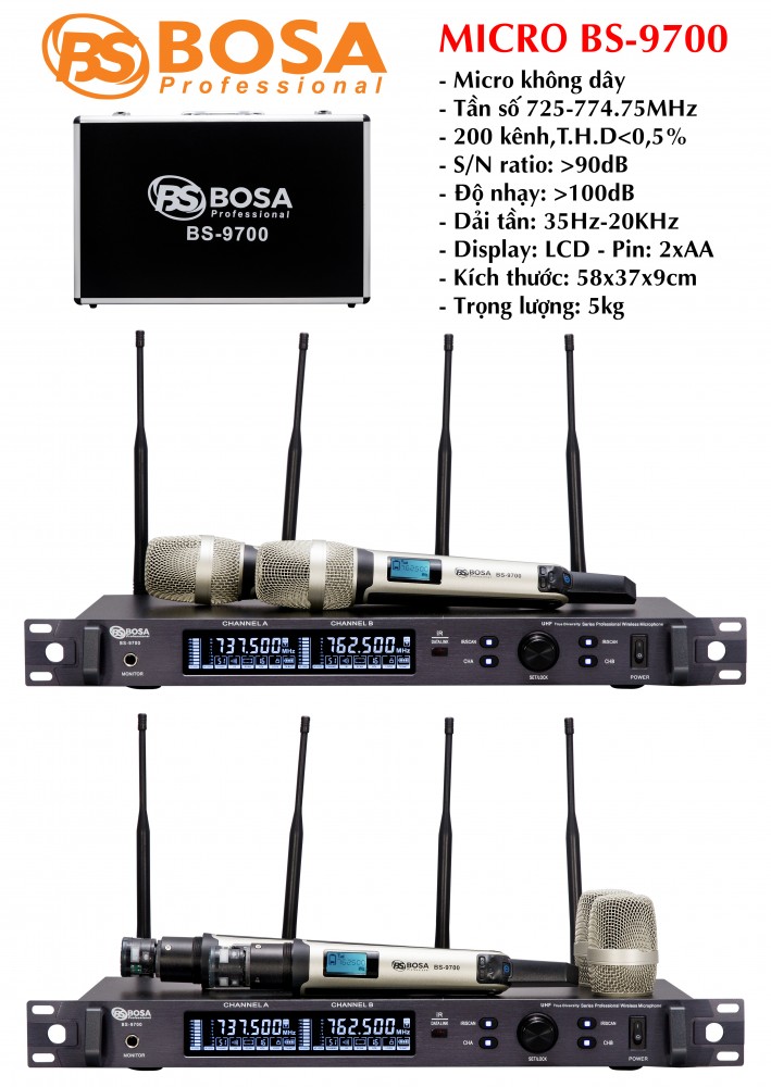 Micro 4 sóng Bosa BS9700