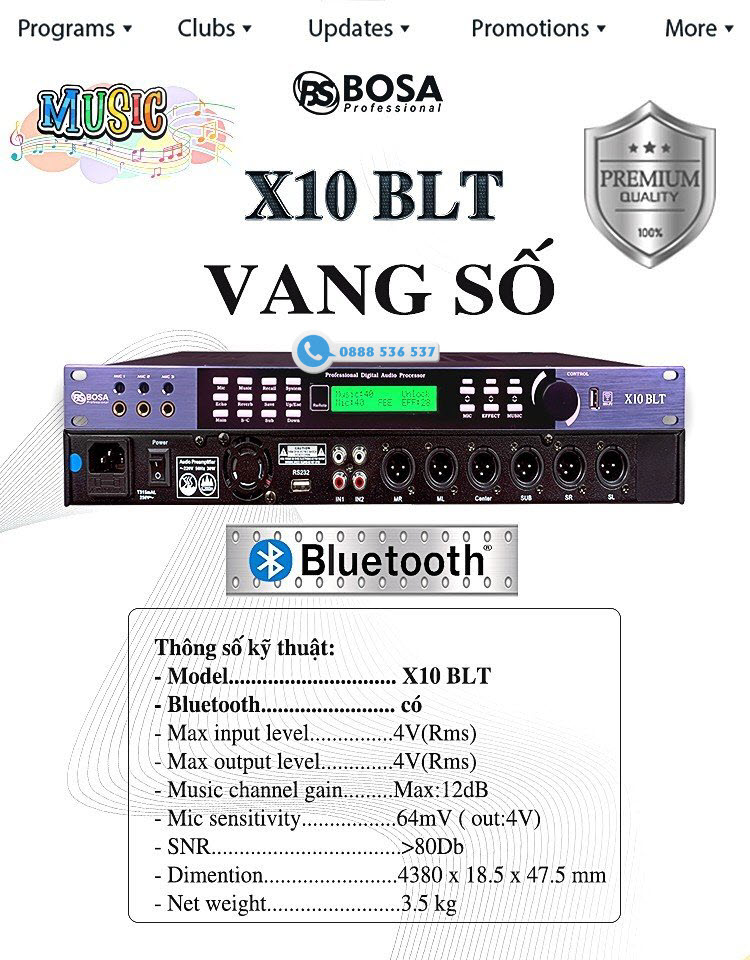 VANG SỐ KARAOKE BOSA X10 BTL