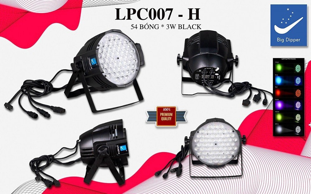 ĐÈN 54 BÓNG LPC007-H BLACK BOSA CHÍNH HÃNG