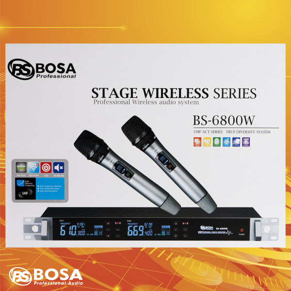 MICRO KHÔNG DÂY KARAOKE BOSA BS6800W