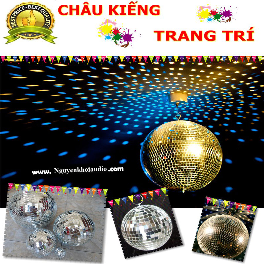 Đèn trái châu kính - Quả cầu gương trang trí sân khấu- 40cm