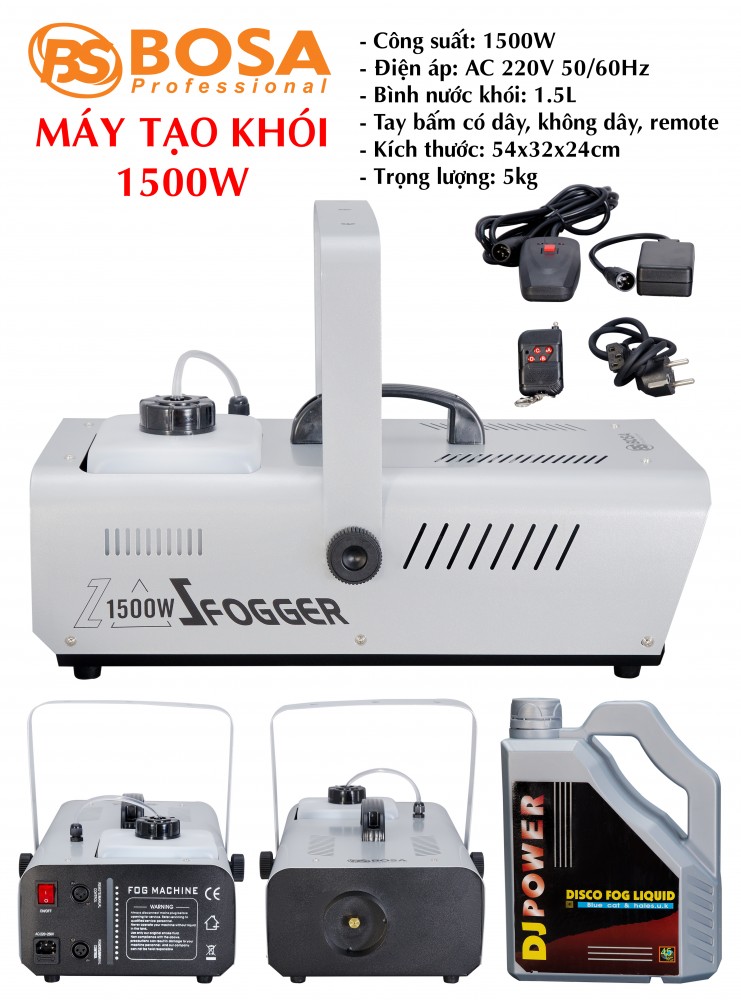 Máy tạo khói Bosa 1500W - Chính Hãng