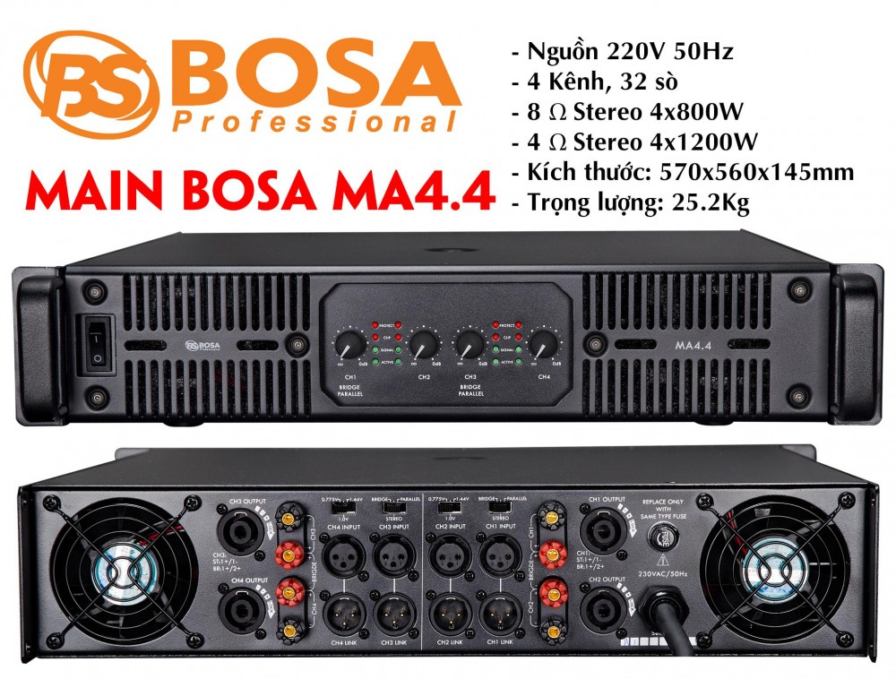 Main 4 kênh Bosa M4.4 - 32 Sò