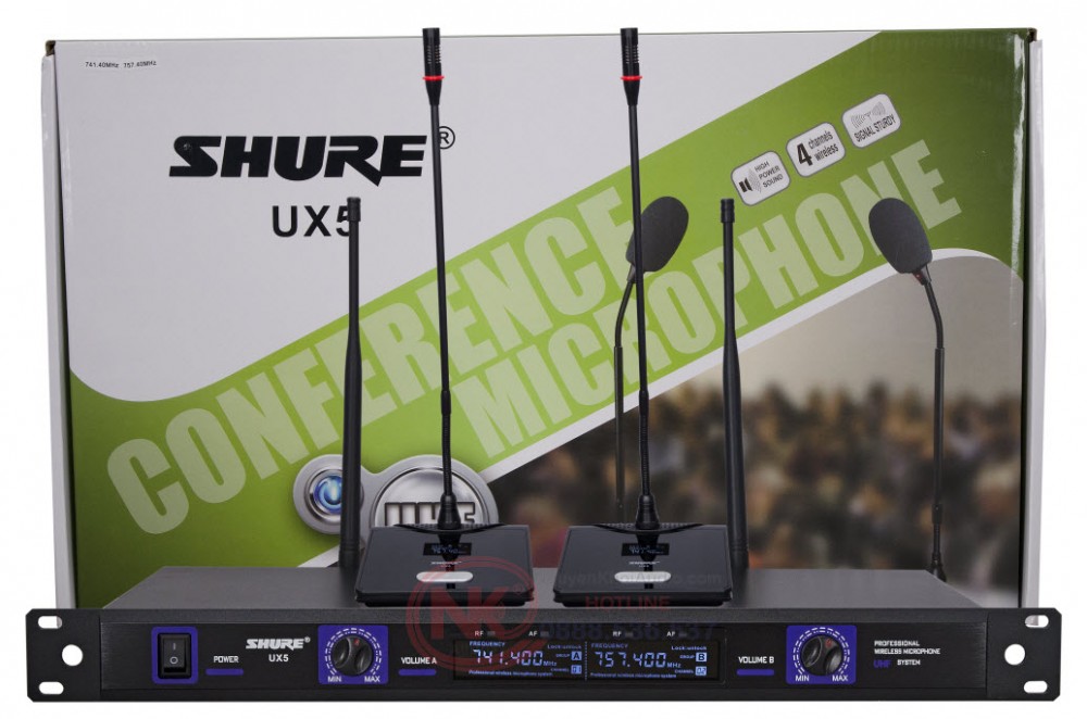 Micro hội nghị Shure UX5 - 2 mic không dây