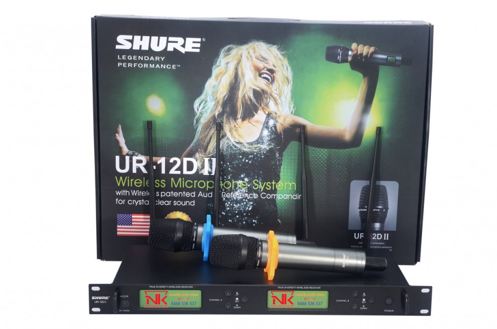 Micro Shure UR12D - 4 sóng ( 4 anten)