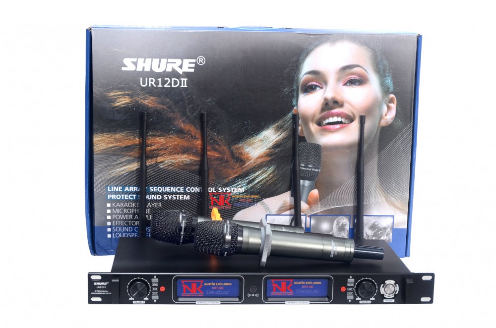 Micro shure UR12D II - 4 Sóng