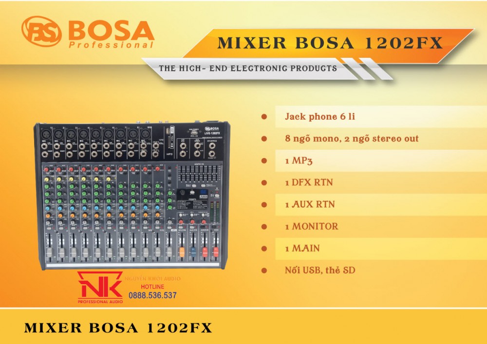 Mixer Bàn Bosa Live 1202FX