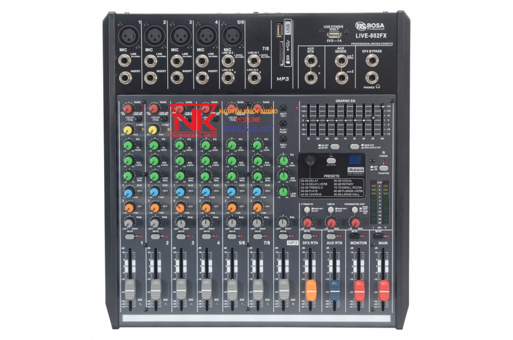 MIXER BOSA LIVE 802FX