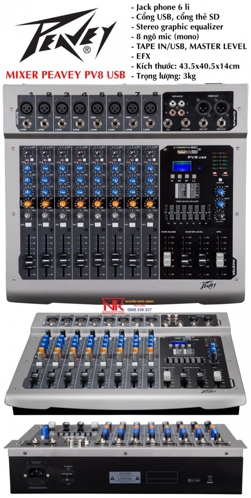 Mixer Peavey PV8