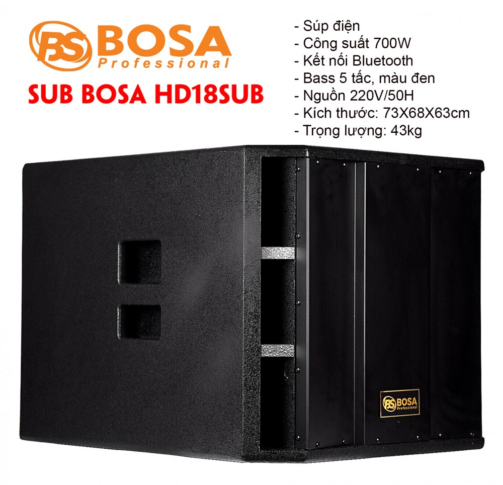 Loa Sub Active có công suất BOSA HD18