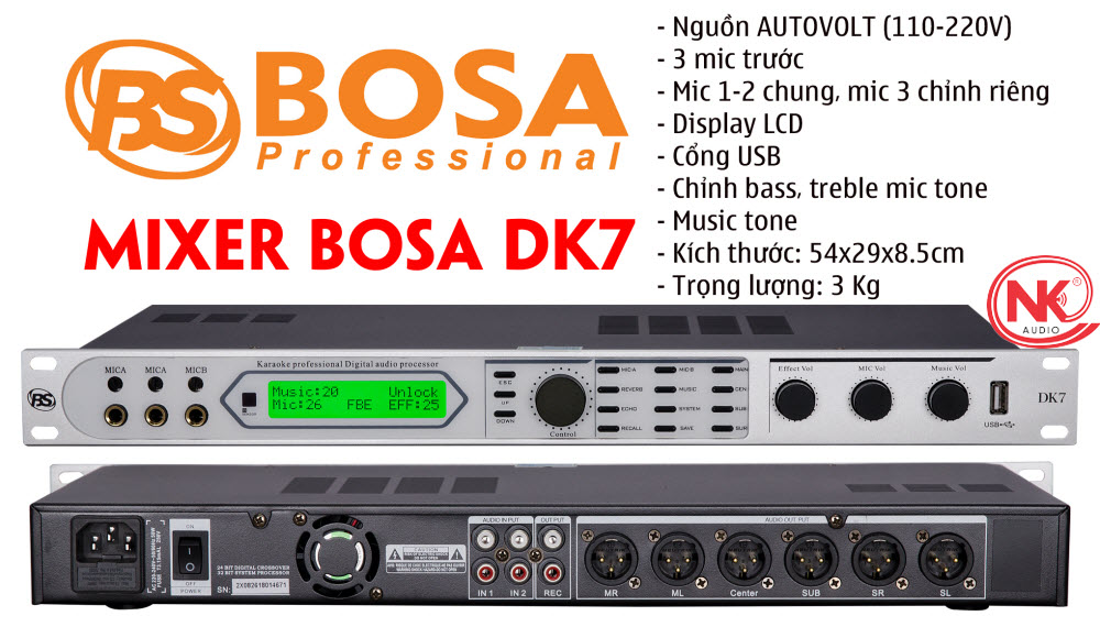 Vang Số Bosa DK7