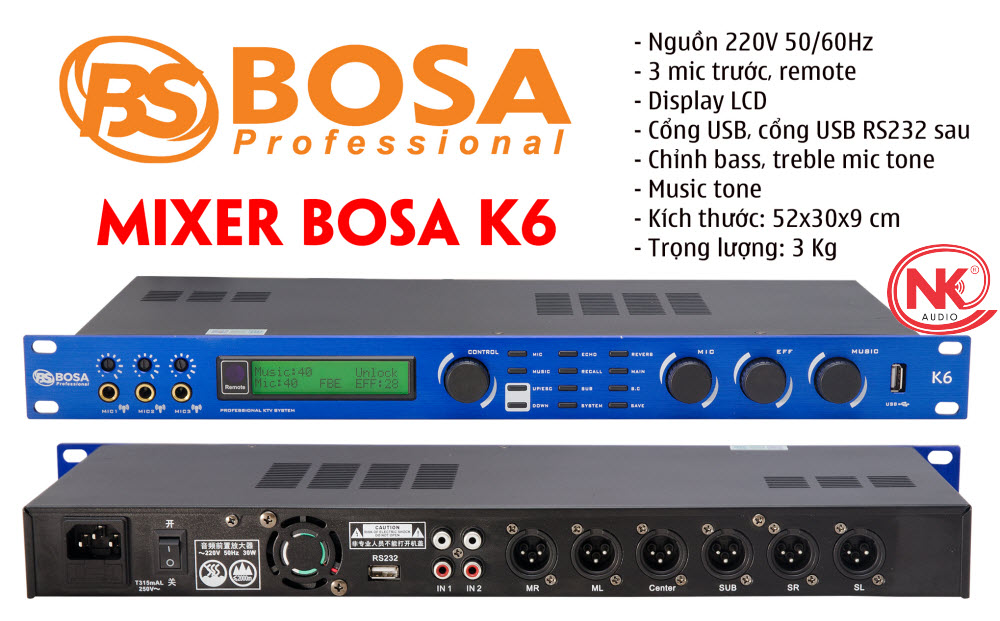 Vang Số Bosa K6