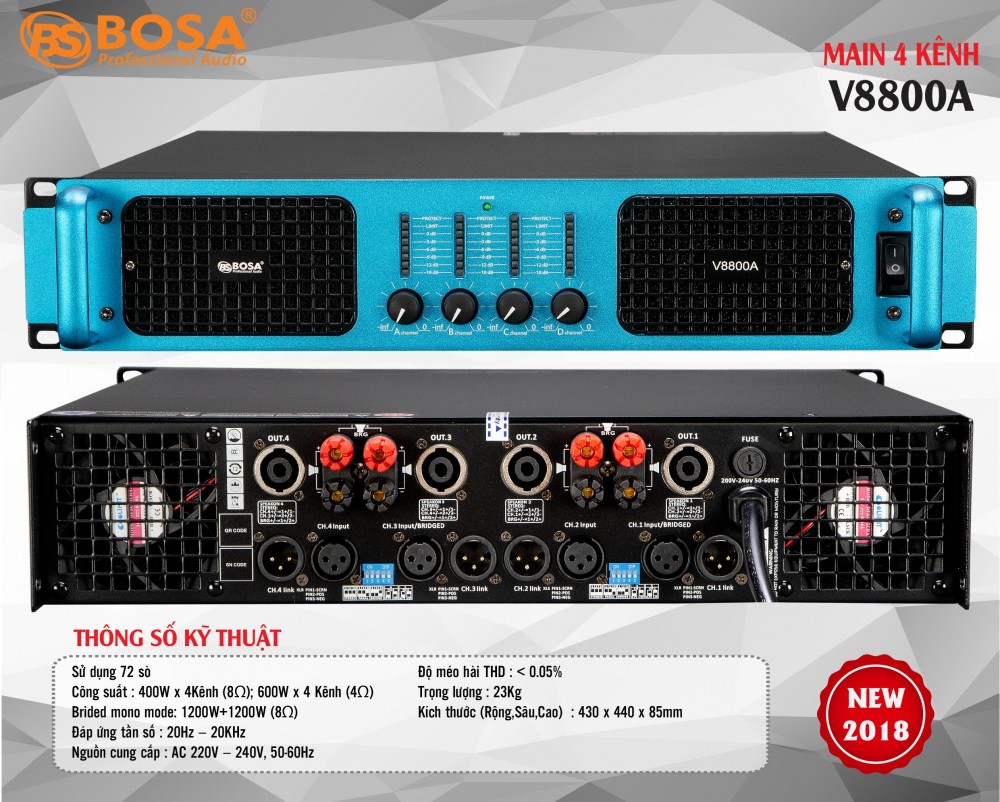 Main Bosa V8800A - 4 Kênh 