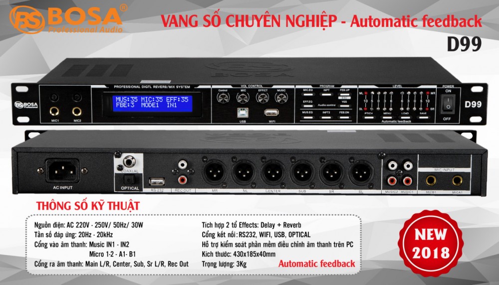 VANG SỐ BOSA D99 - AUTO CHỐNG HÚ