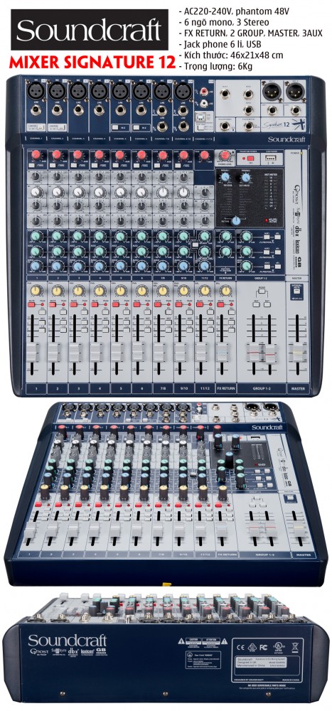 MIXER SOUNDCRAFT SIGNATURE 12