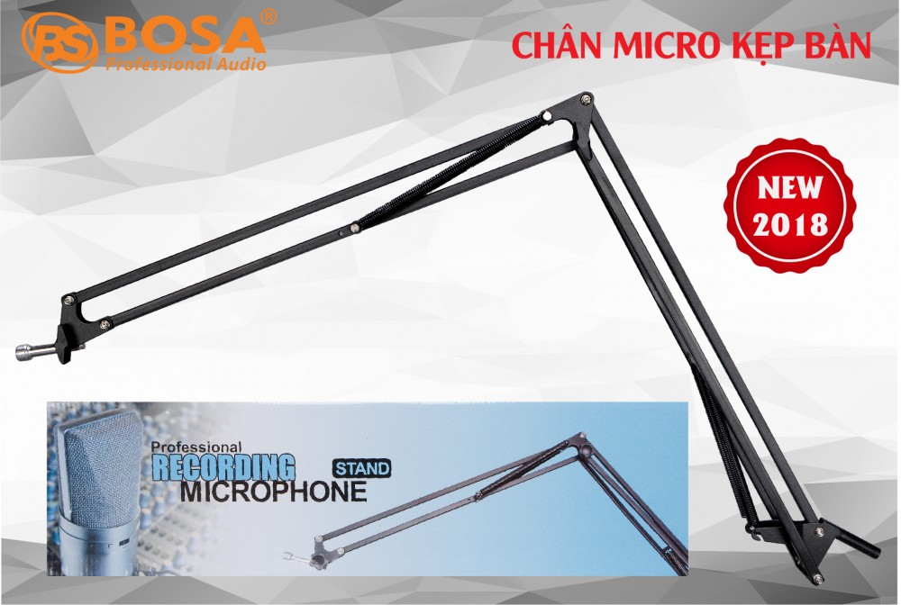 Chân Micro Kẹp Bàn BOSA