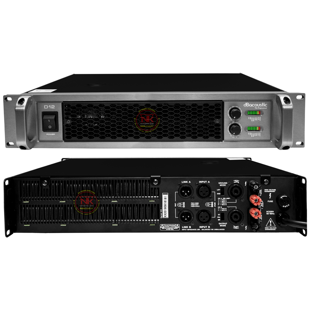 Cục đẩy công suất 2 kênh DB acoustic D12