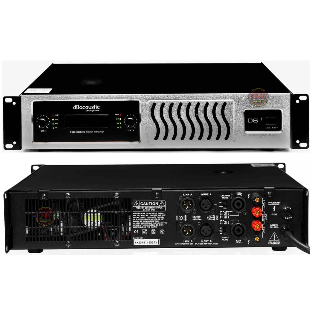 Cục đẩy công suất DB acoustic 2 kênh D6+