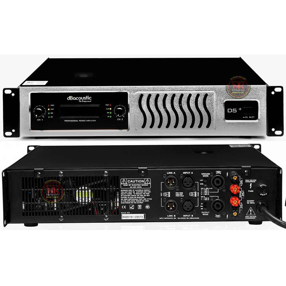 Cục đẩy công suất DB acoustic 2 kênh D5+