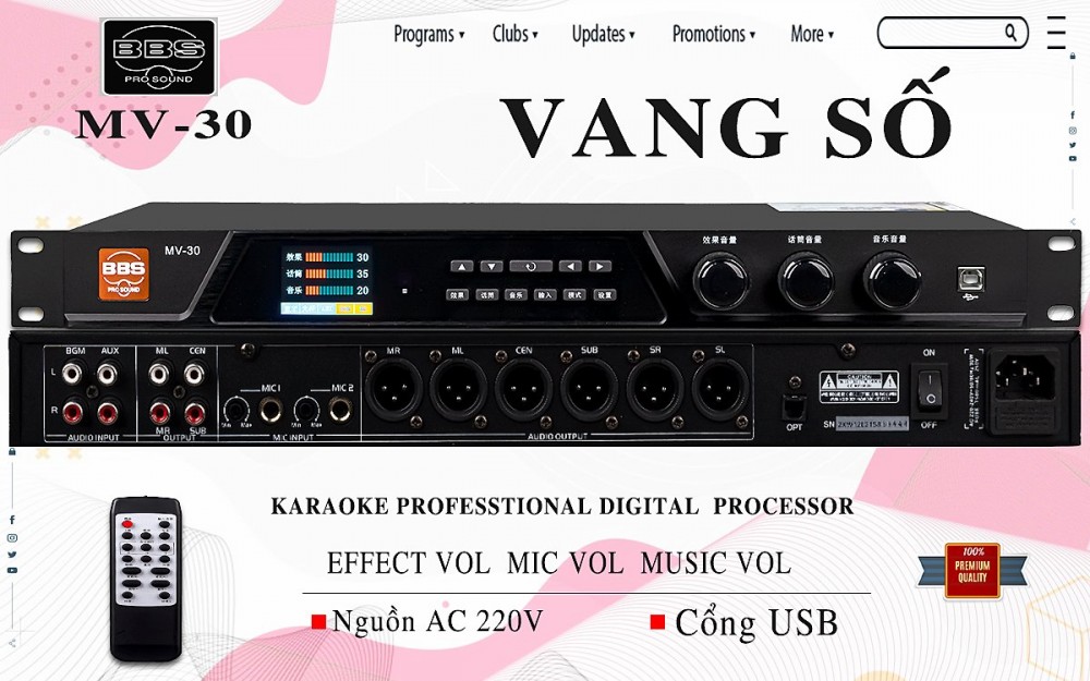 VANG SỐ KARAOKE BBS MV30