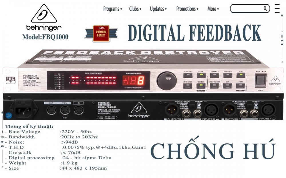 CHỐNG HÚ BEHRINGER FBQ1000