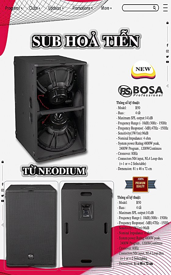 SUB HOẢ TIỄN BOSA B50