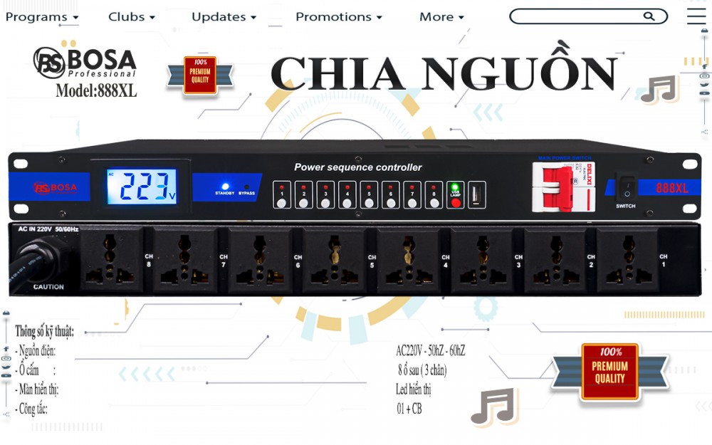 BỘ CHIA NGUỒN BOSA 888XL