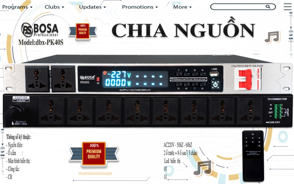 BỘ CHIA NGUỒN BOSA PK40S