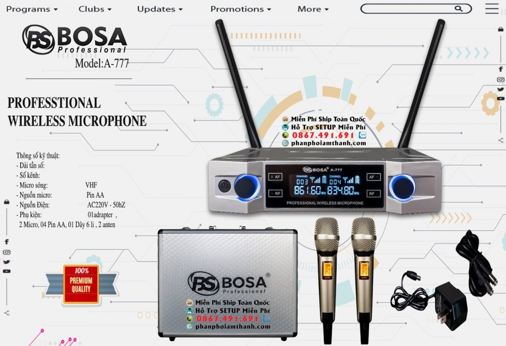 Micro không dây Bosa A777 