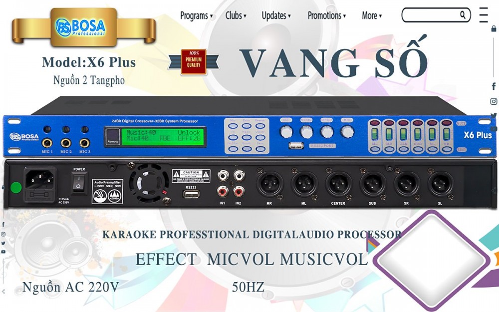 VANG SỐ KARAOKE BOSA X6 PLUS