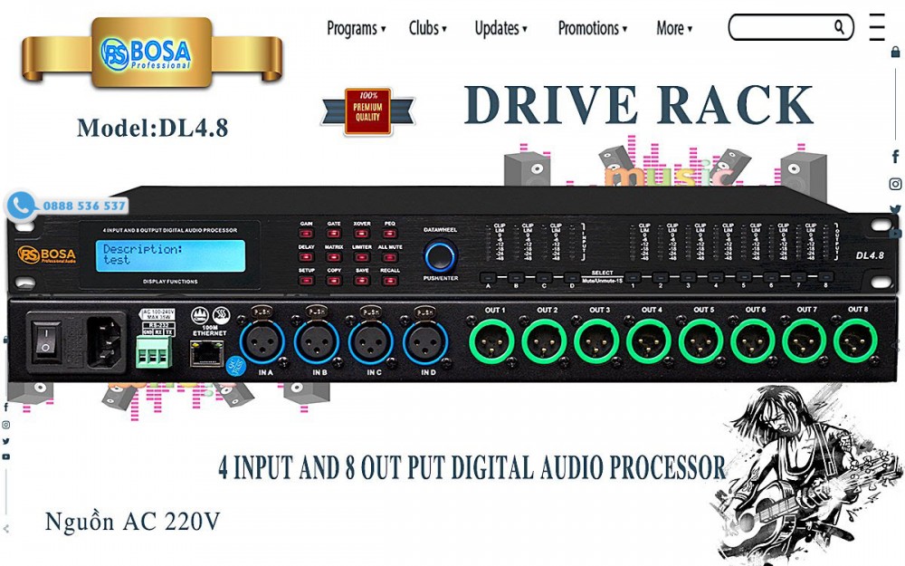 BỘ XỬ LÝ ÂM THANH DRIVERACK BOSA DL4.8