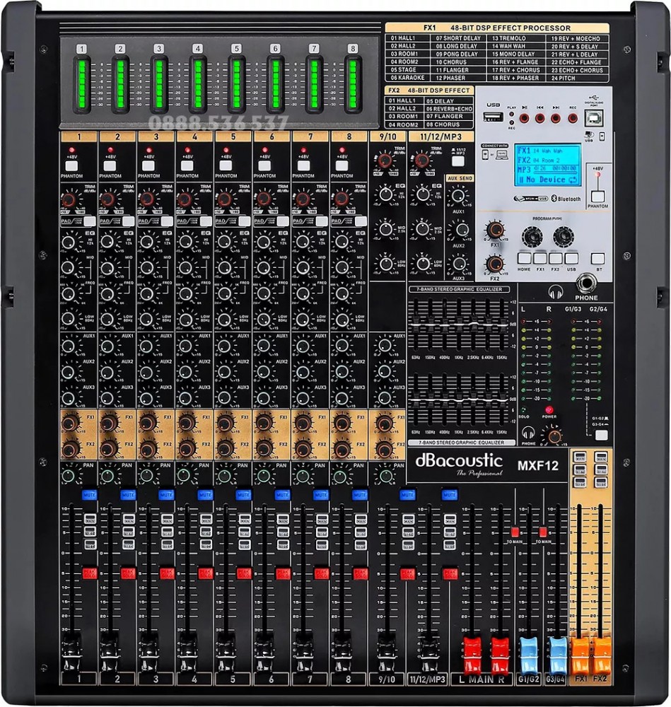 BÀN MIXER DBACOUSTIC CHUYÊN NGHIỆP MXF12