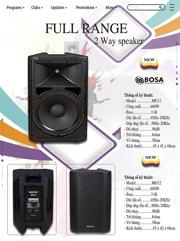 LOA KARAOKE ACTIVE BOSA MG12