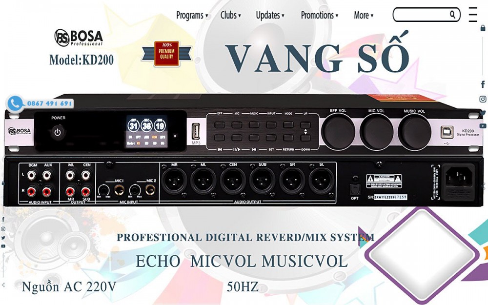 VANG SỐ KARAOKE BOSA KD200