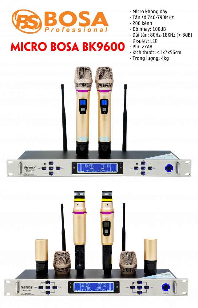 Micro không dây Bosa BK 9600