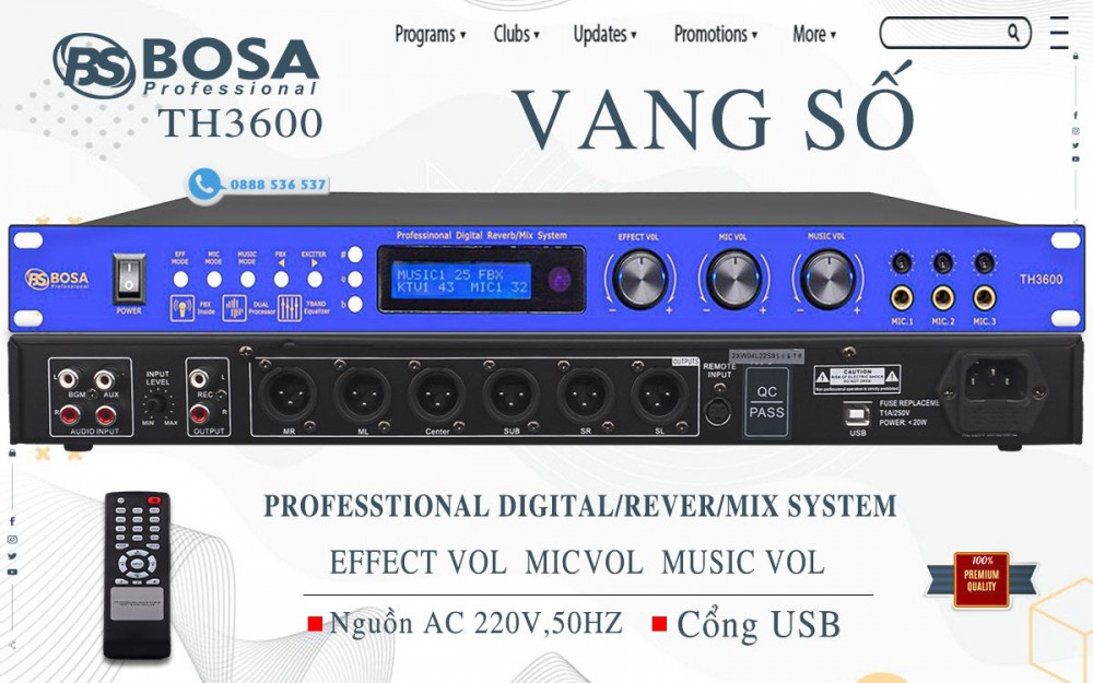 VANG SỐ KARAOKE BOSA TH3600