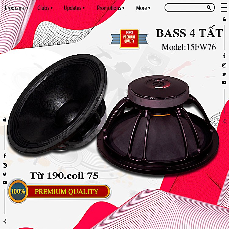 LOA BASS 4 TẤC NEO 15FW76