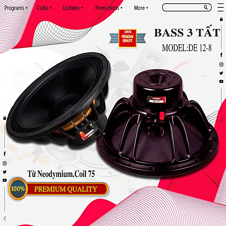 LOA BASS 3 TẤC NEO DE12-8